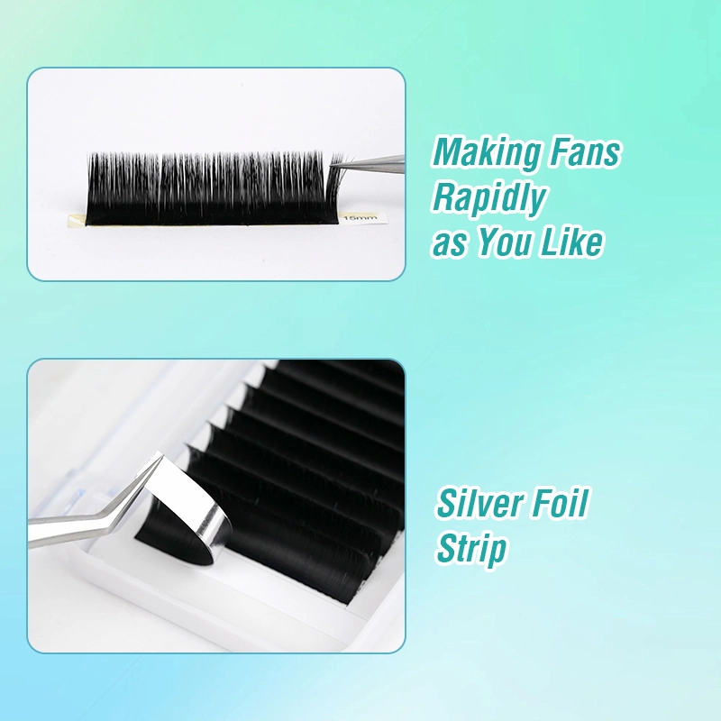 Hot Selling Matter Black Eyelash Extension Trays Easy Fan Lashes Rapid Fanning Save Your Time